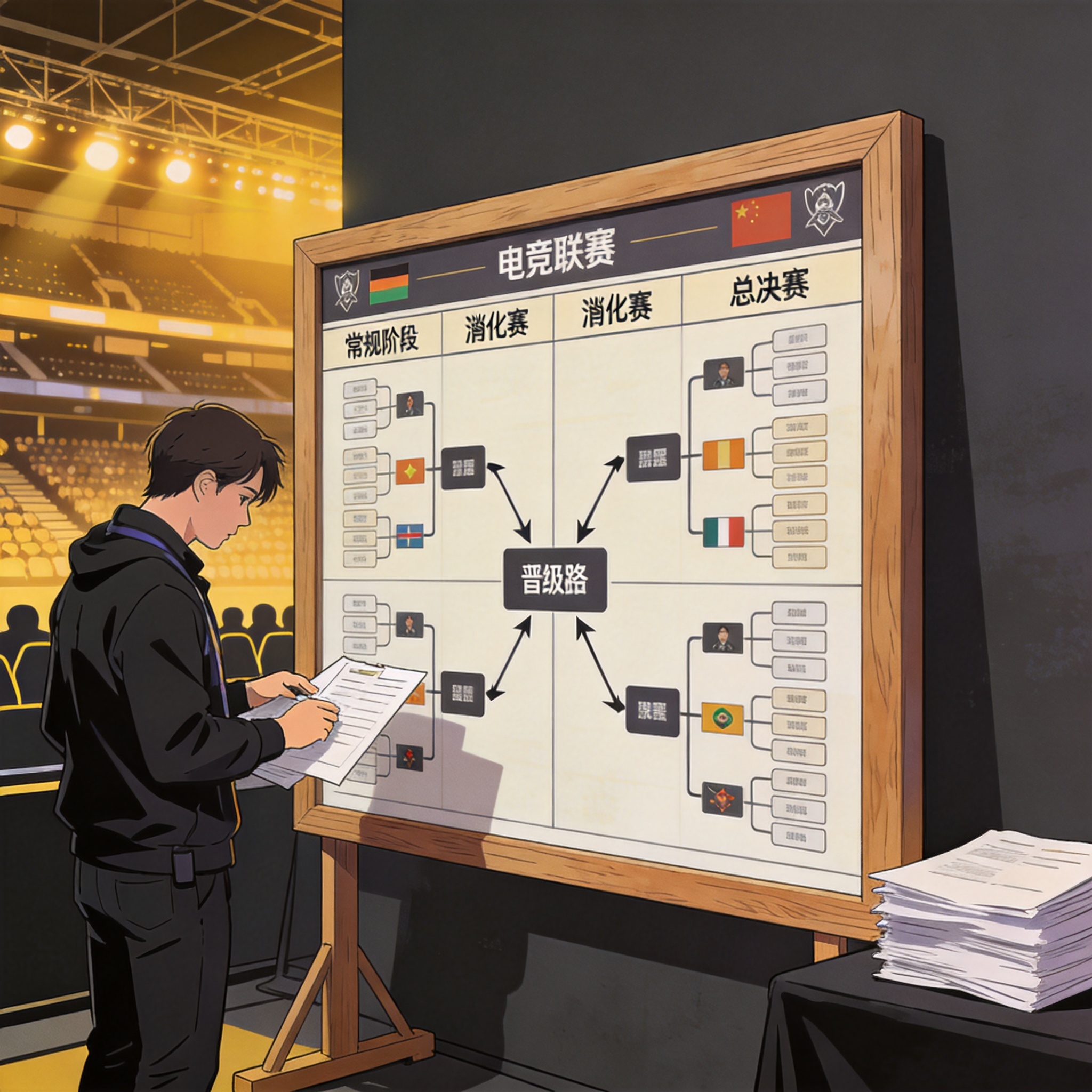 电竞联赛赛程安排与对阵信息看板